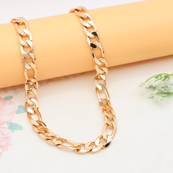 Bold Rose Gold Chain Necklace in High-Polish Finish, XPNL0345 - Picture 8 of 11